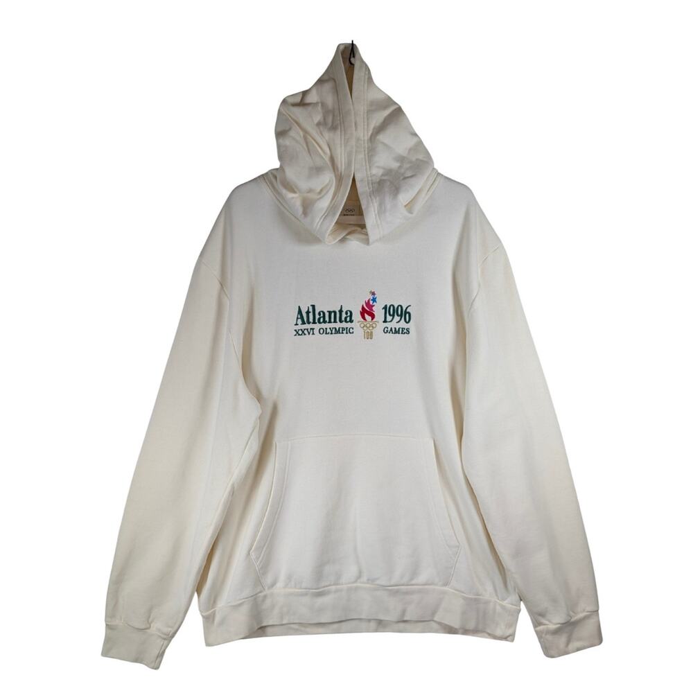 Tillys Olympics Atlanta 1996 Cream Hoodie Sweatshirt Men’s Size XL USED